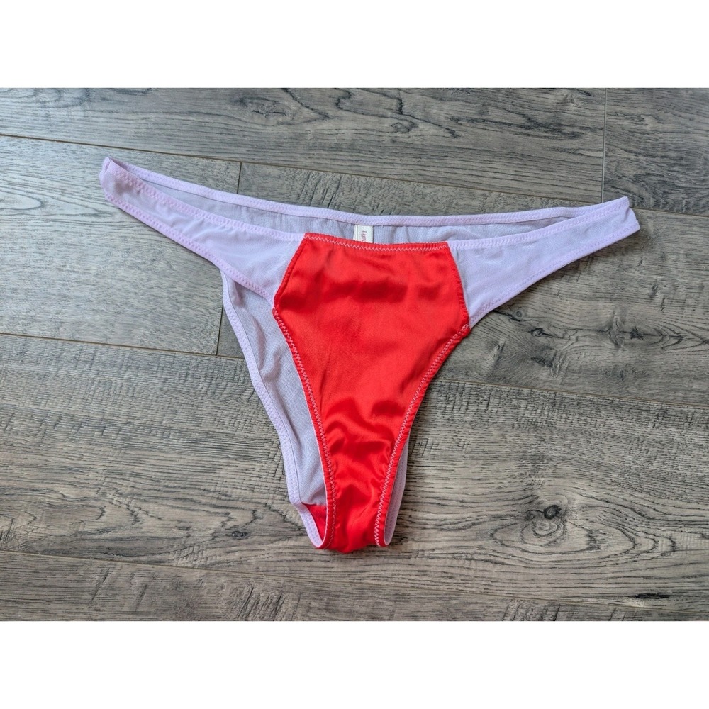 Anthropologie LyreBird Satin Mesh Triangle Bra & Panty Bikini Lingerie Set M/L - Picture 11 of 15